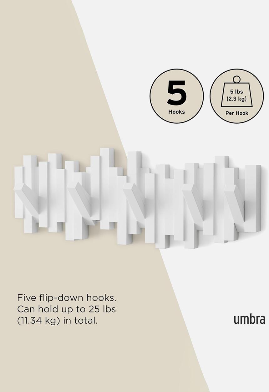 Umbra - Sticks Multi Hook - White