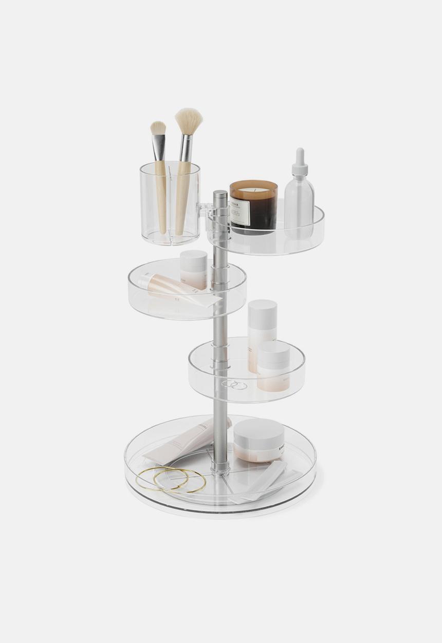 Umbra - Pirouette Organizer - Clear & Nickle
