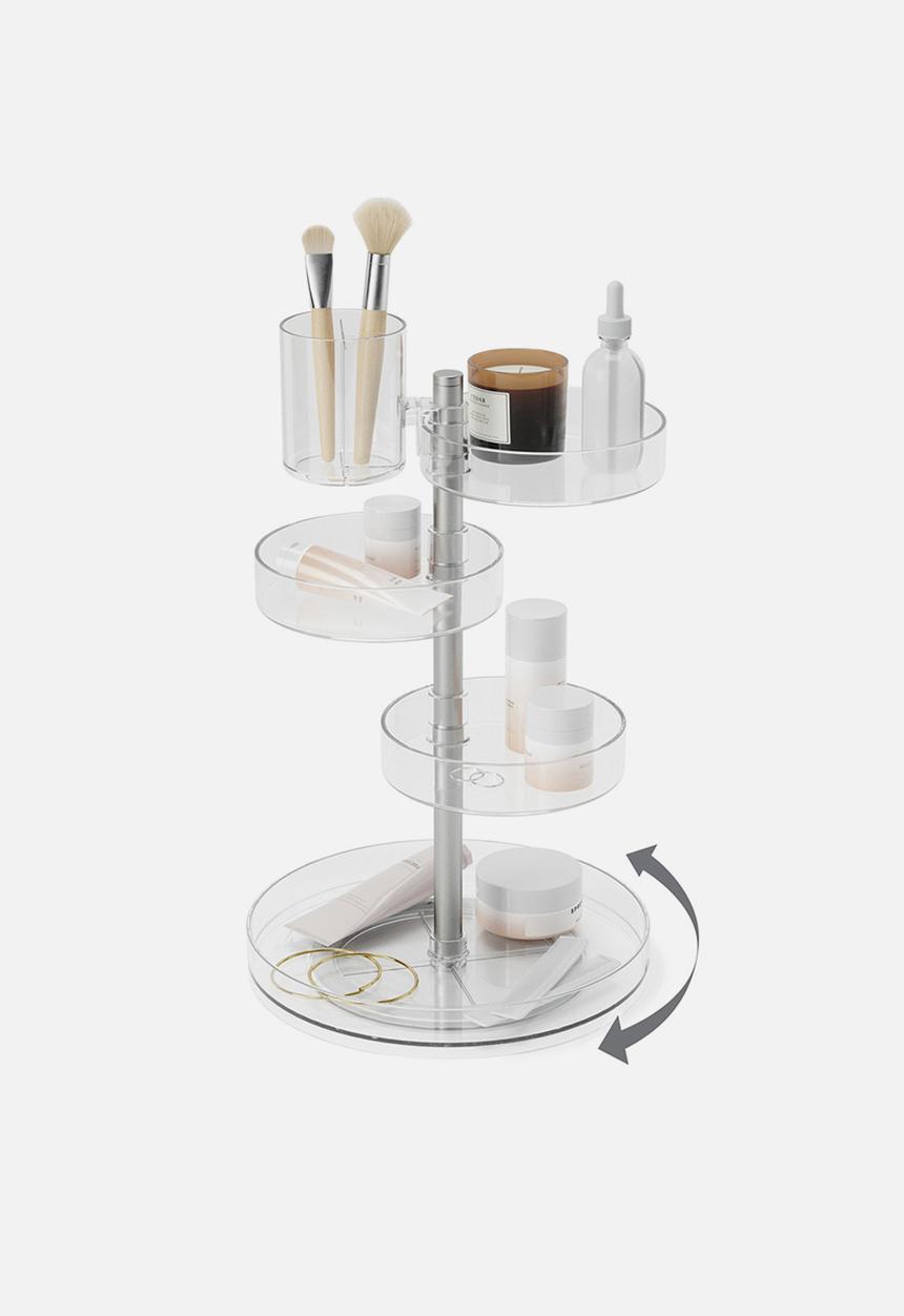 Umbra - Pirouette Organizer - Clear & Nickle