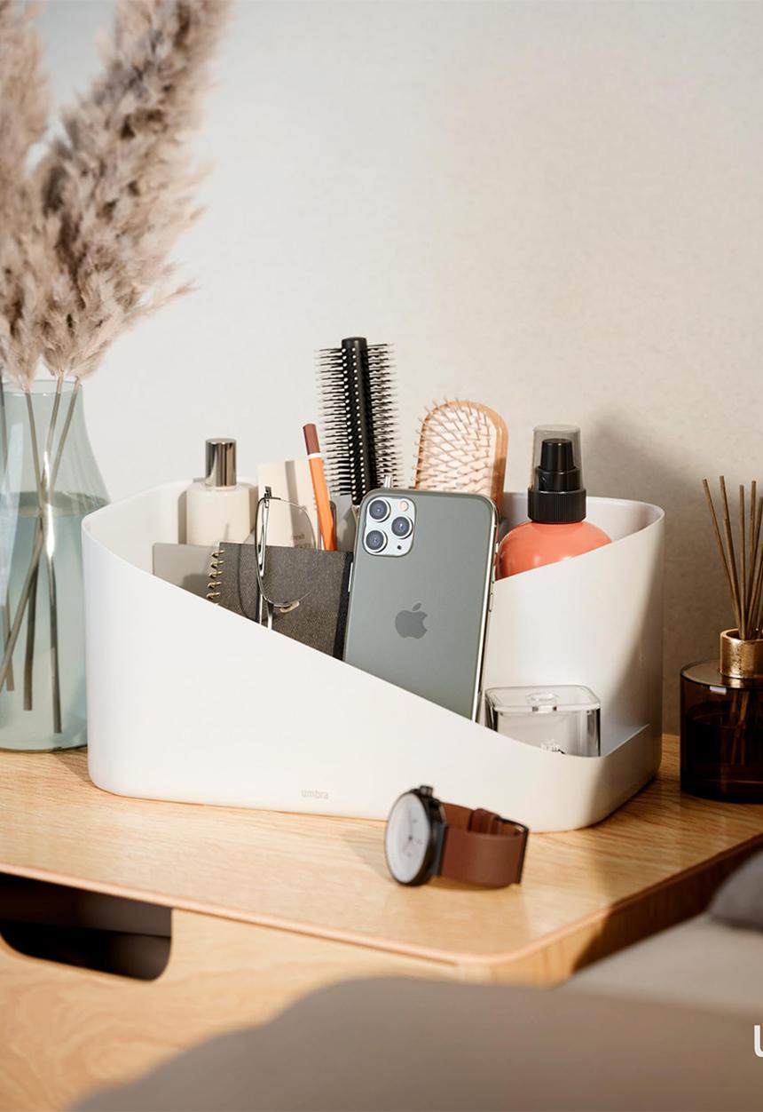 Umbra - Glam Cosmetic Organizer - White & Grey