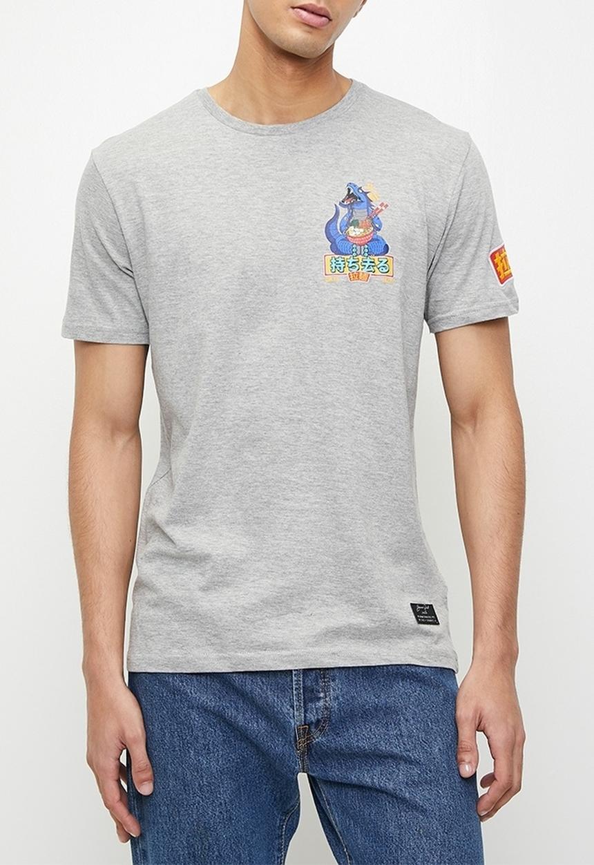 Brave Soul - T-Shirts - Light Grey Marl