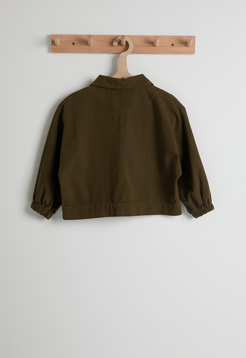 Pop Candy - Cropped shacket - dark coffee