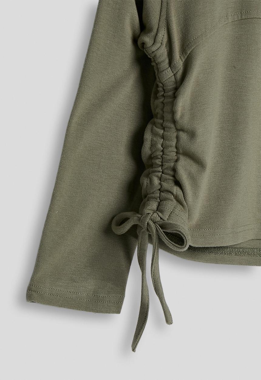 Pop Candy - Drawstring top & midi skirt - army green