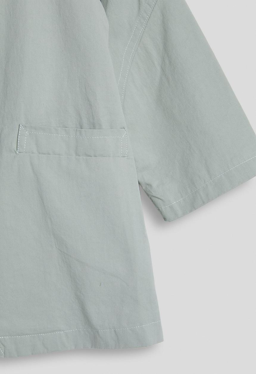 Pop Candy - Funnel collar batwing jacket - light sage