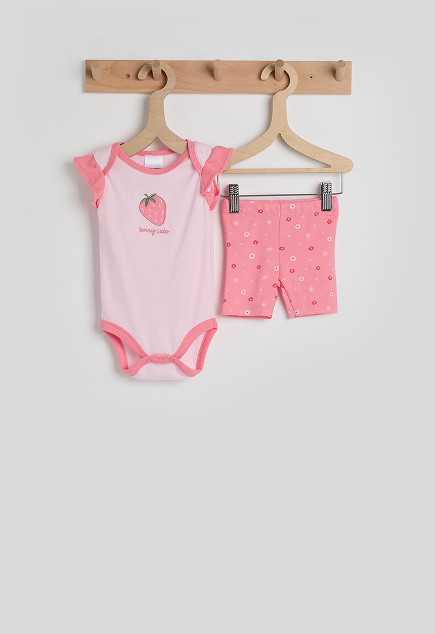 Pop Candy - Body vest with aop shorts - pink multi