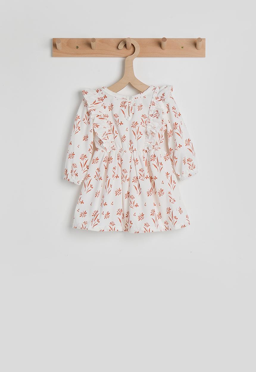 Pop Candy - Dress with beret & long socks - floral aop/white