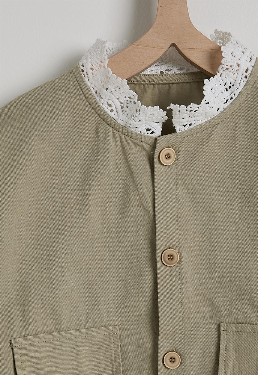 Pop Candy - Cropped co-ord shacket - green