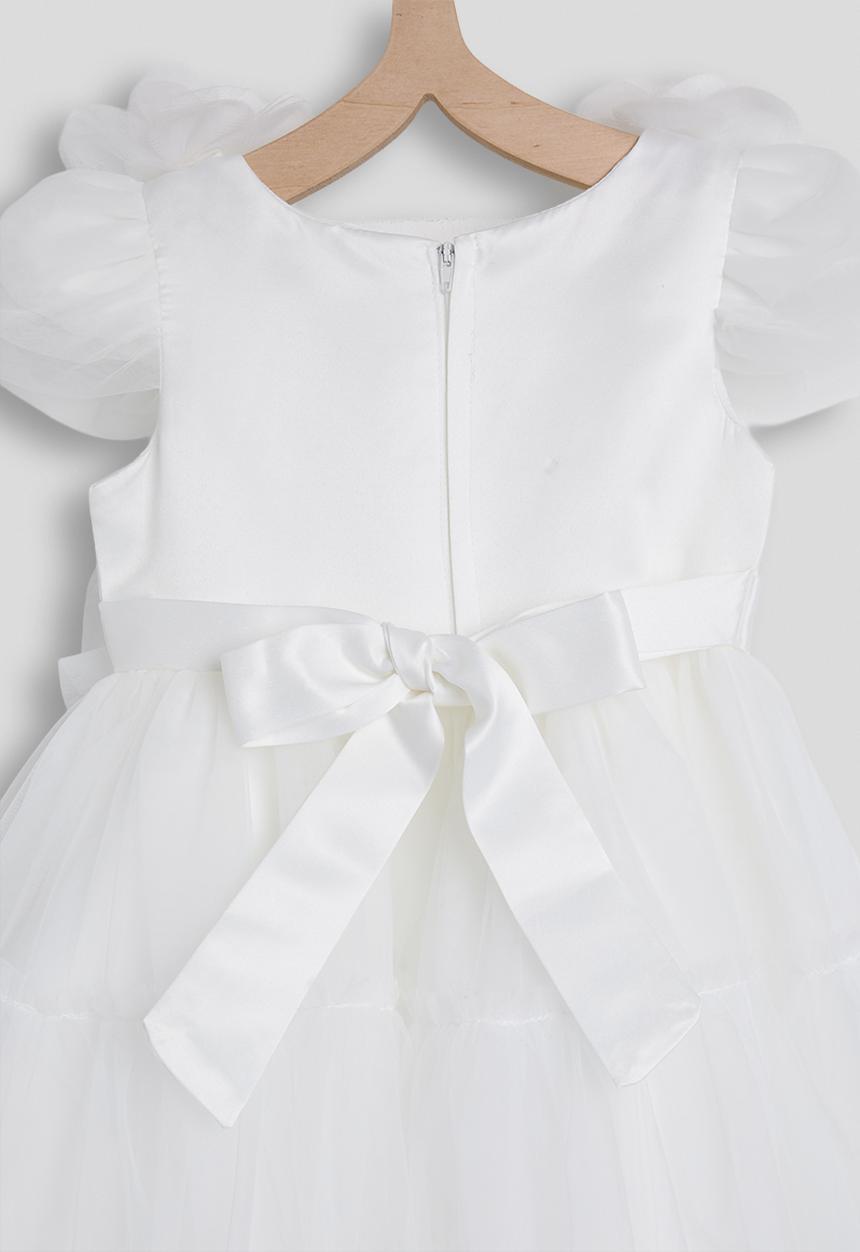 Pop Candy - Tiered pouf dress - white