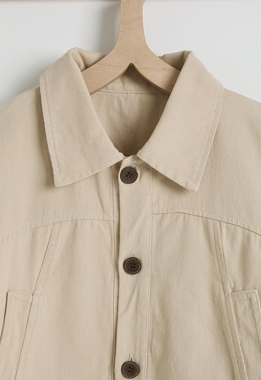 Pop Candy - Cropped shacket - beige