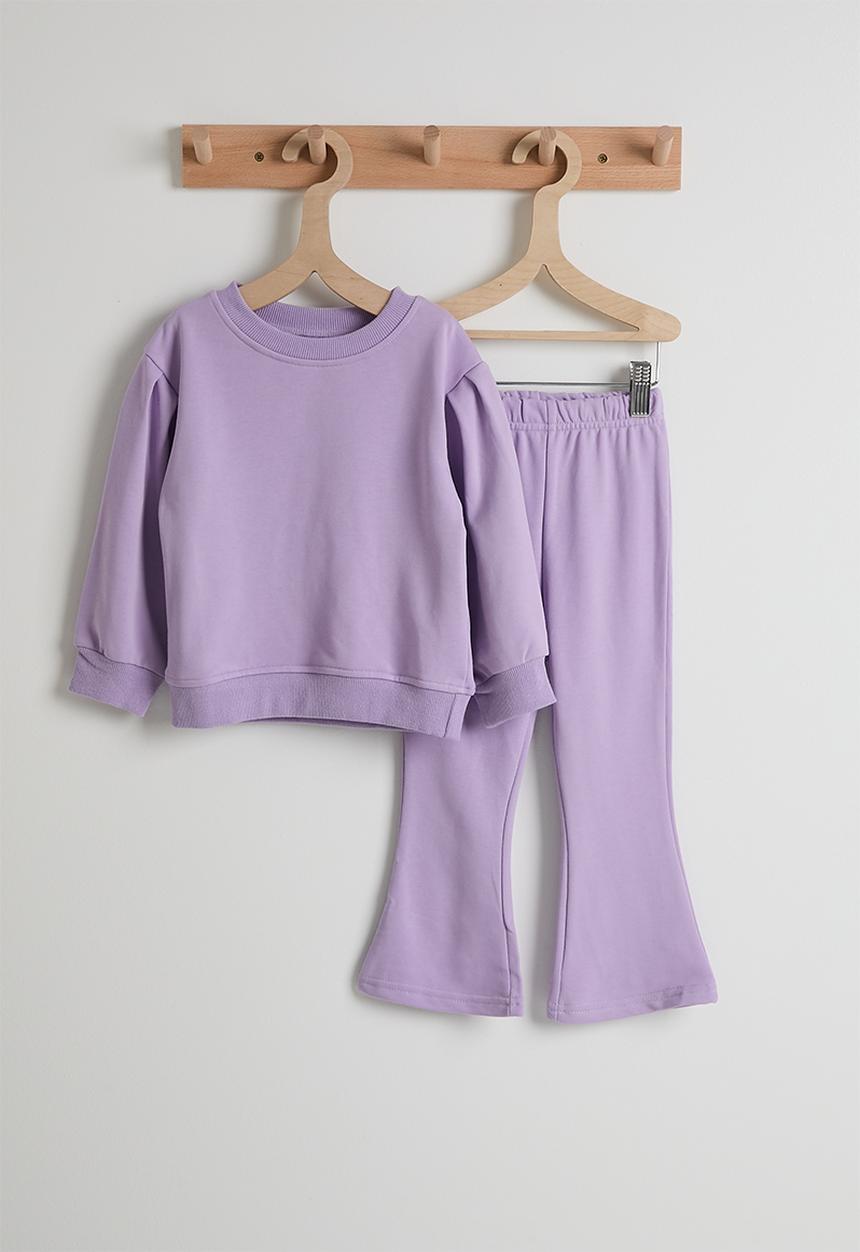 Pop Candy - Sweatshirt with flared sweatpants - pastel purple