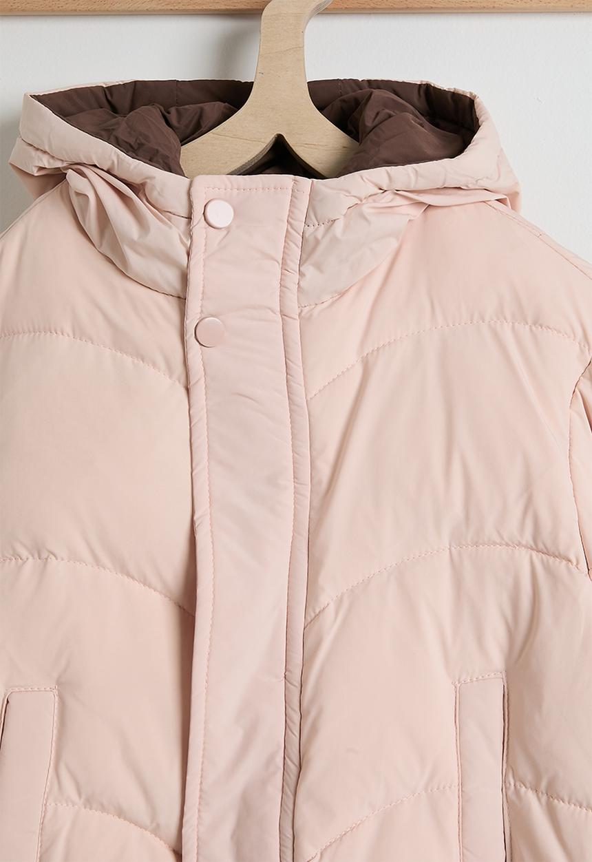 Pop Candy - Puffer jacket with sling bag - light pink