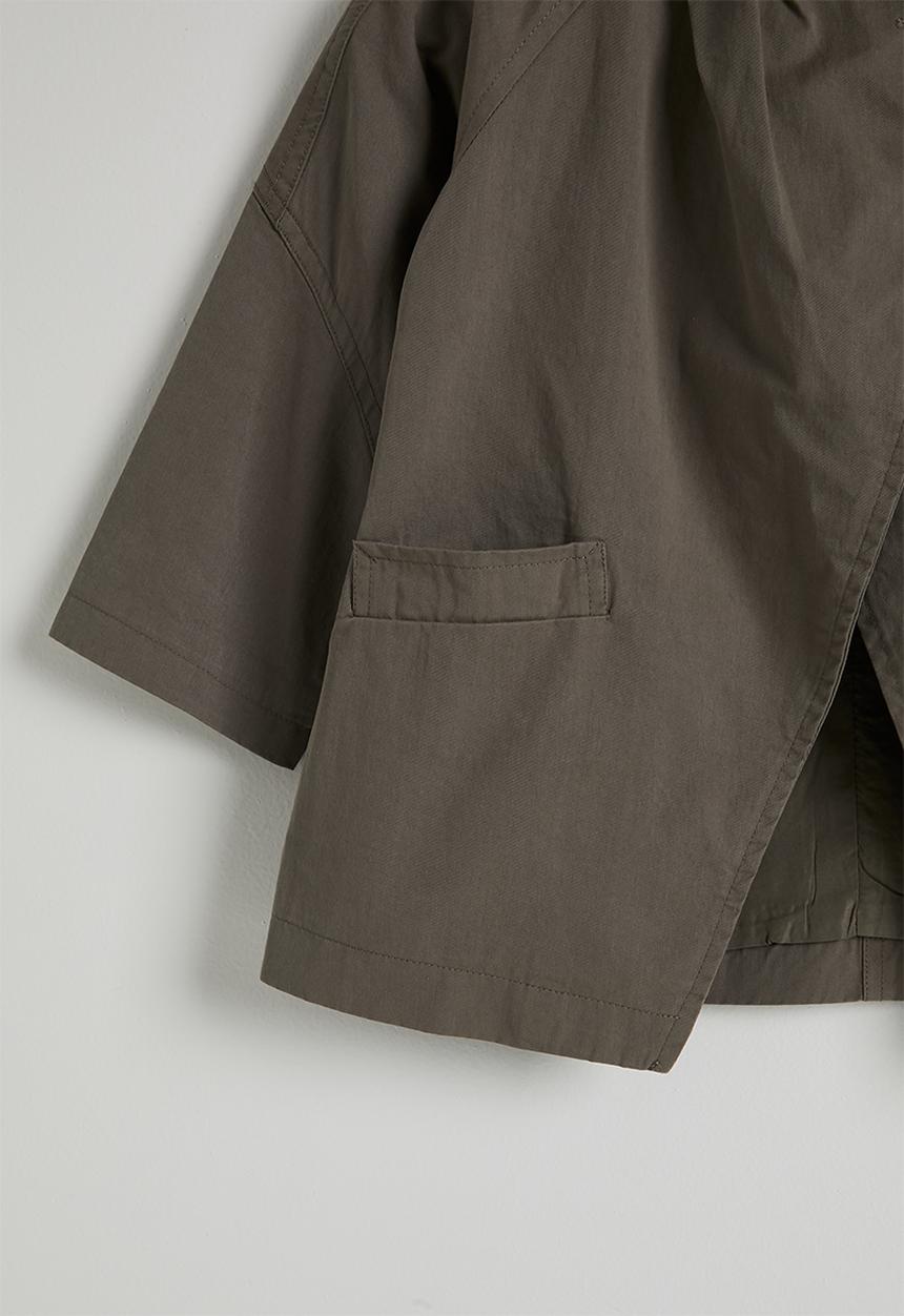 Pop Candy - Funnel collar batwing jacket - mocha