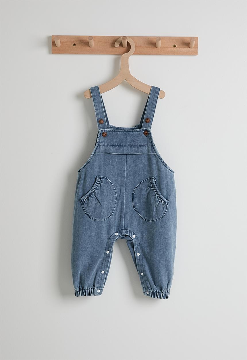 Pop Candy - Bunny ear dungarees - blue