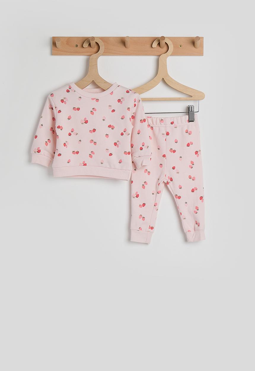 Pop Candy - Baby sweatset - baby pink/floral aop