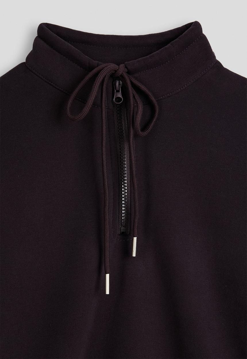 High neck zip-up sweatshirt - english violet