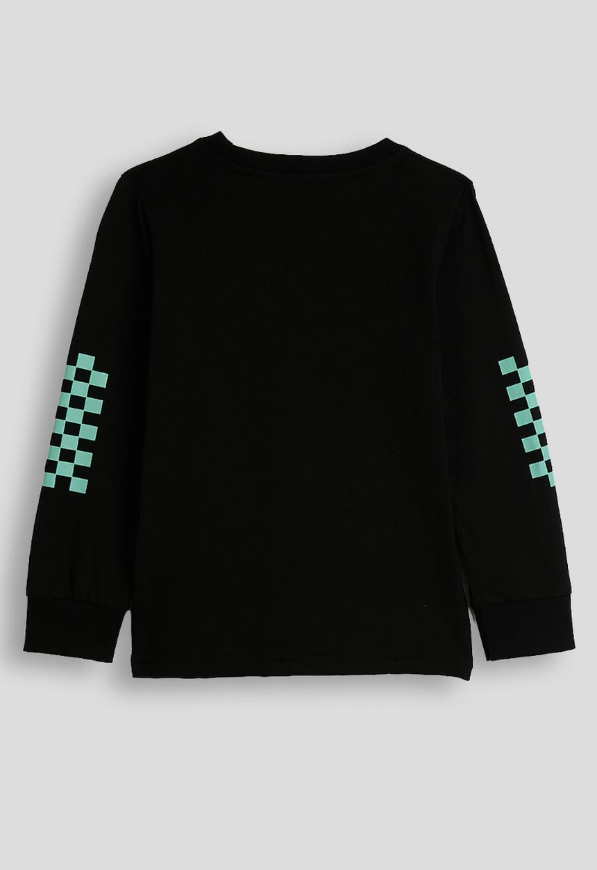 Pop Candy - Placement print sweat top - black