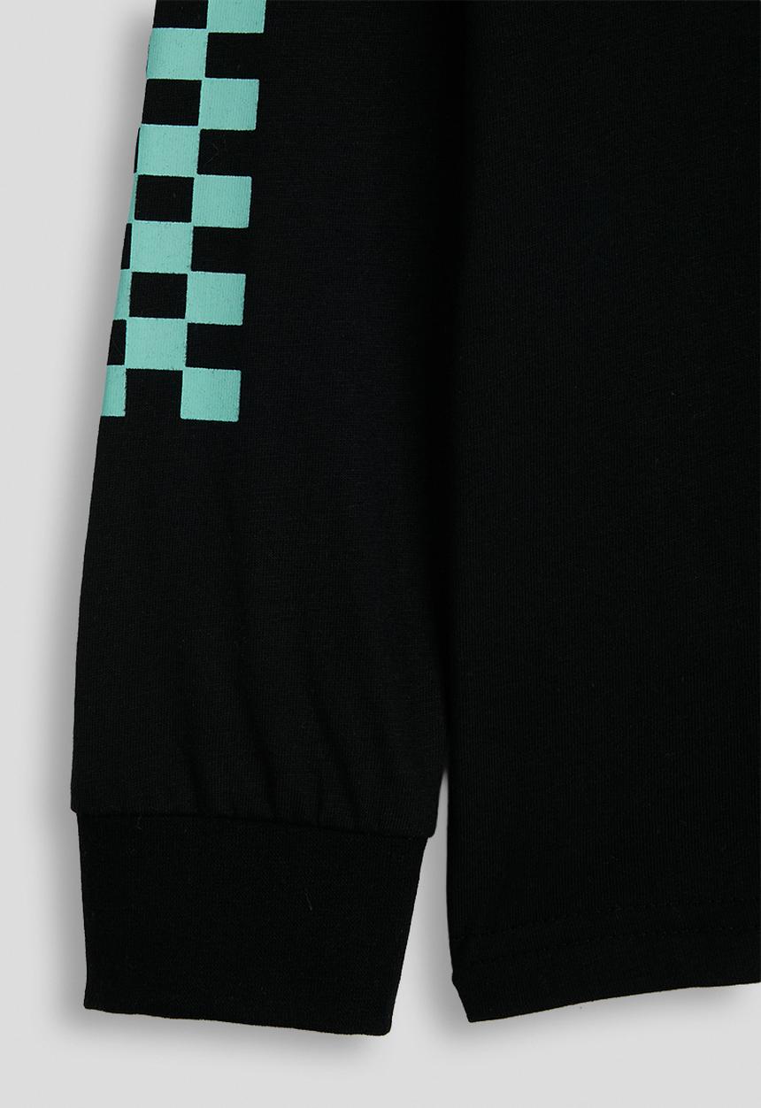 Pop Candy - Placement print sweat top - black