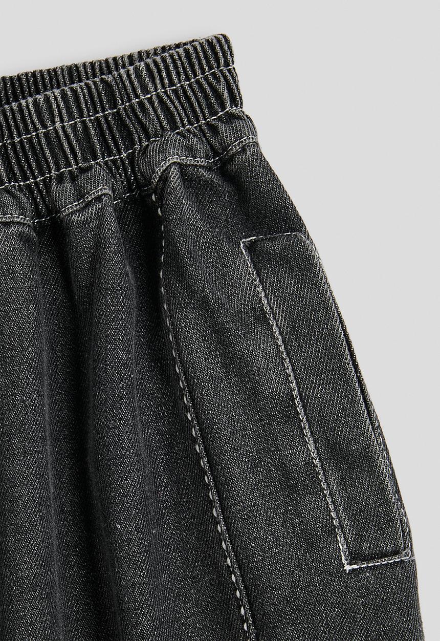 Pop Candy - Panelled wide leg jeans - black