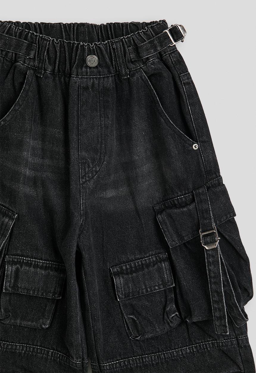 Pop Candy - Cargo jeans with multi-functional pockets - black