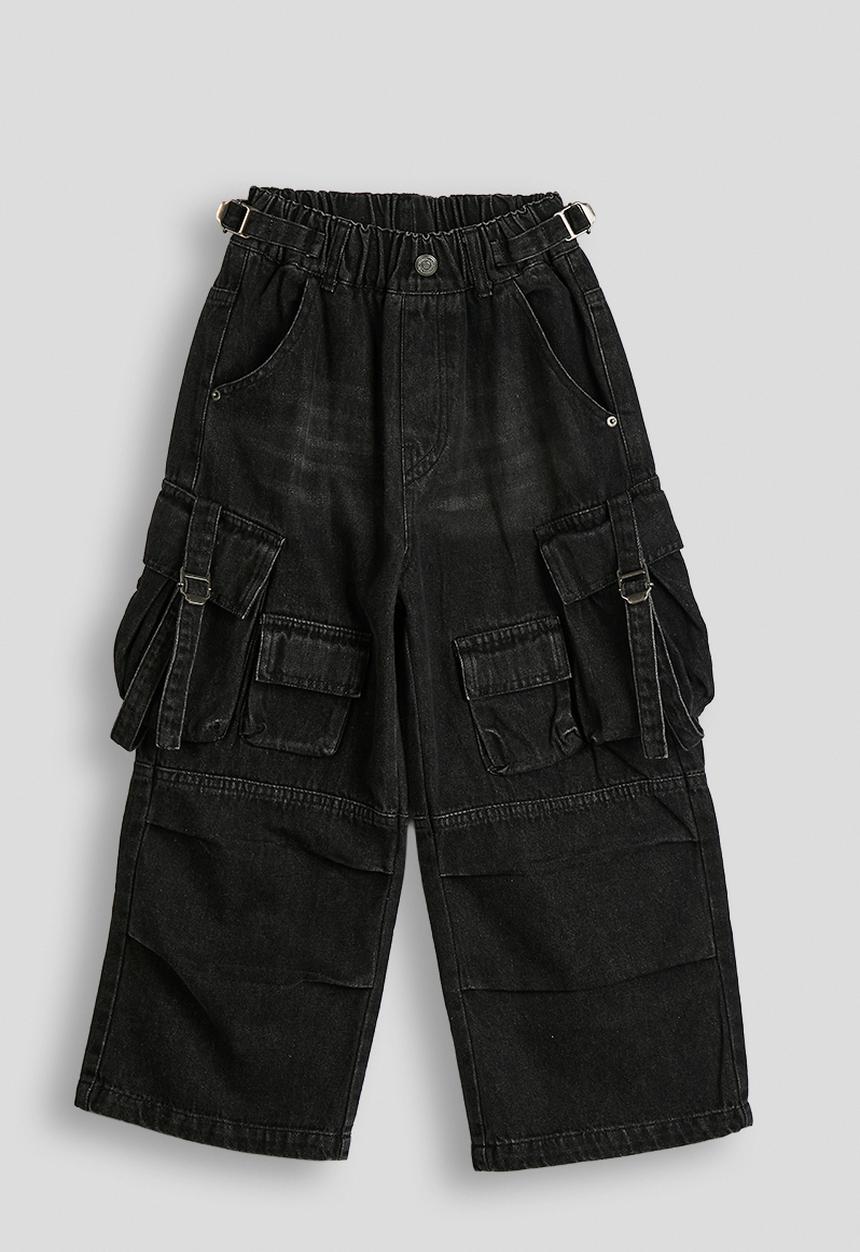 Pop Candy - Cargo jeans with multi-functional pockets - black