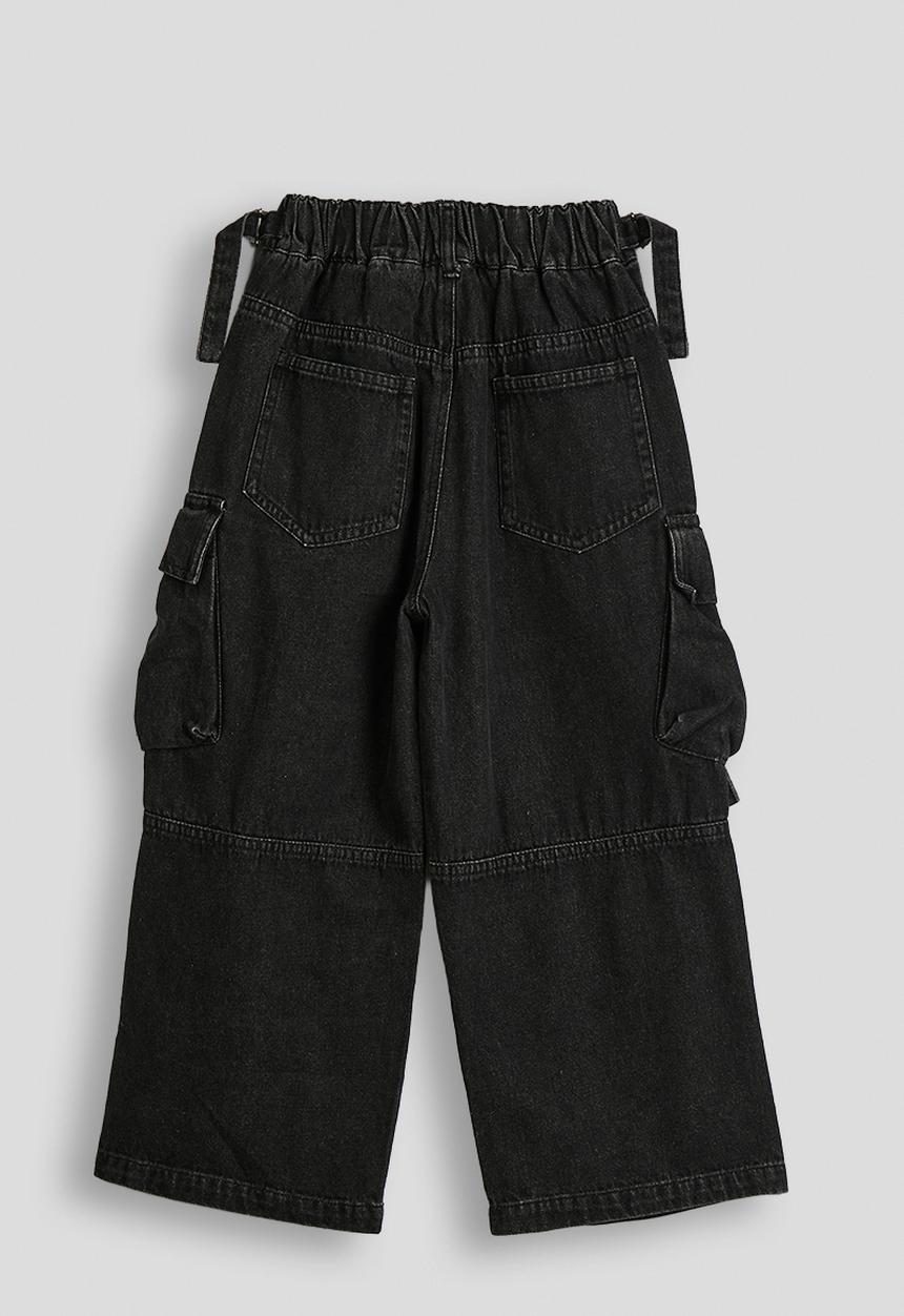 Pop Candy - Cargo jeans with multi-functional pockets - black