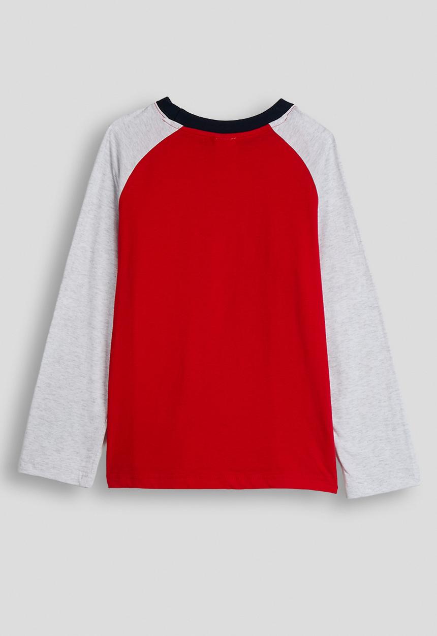 Pop Candy - Raglan sleeve top - red/white smoke