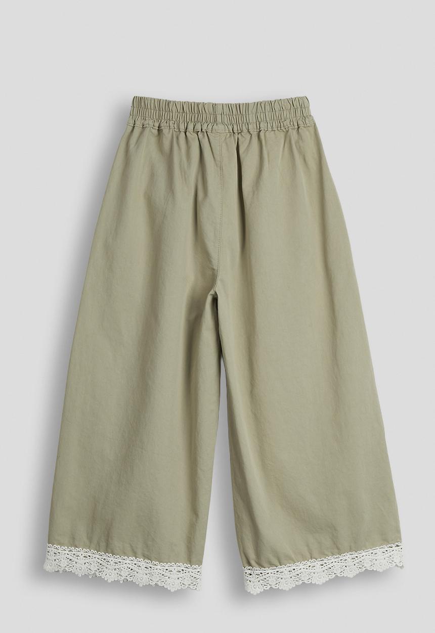 Pop Candy - Wide leg co-ord pants - green