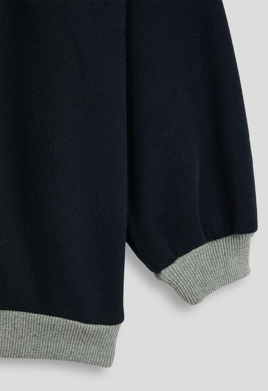 Pop Candy - Dog embroidered sweatshirt - prussian blue/grey