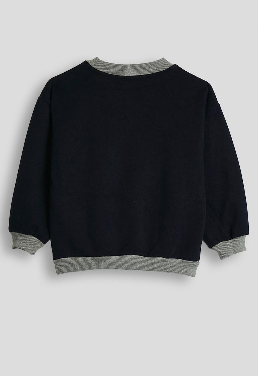 Pop Candy - Dog embroidered sweatshirt - prussian blue/grey