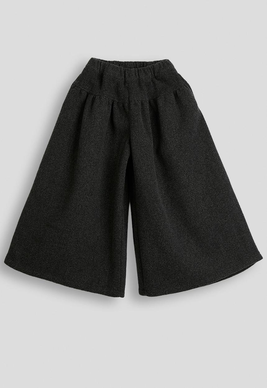 Pop Candy - Melton extra wide leg pants - dark grey