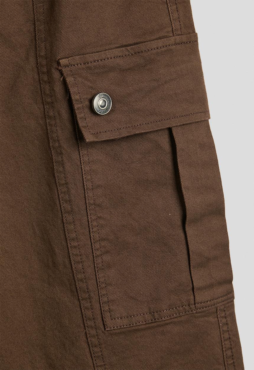 Pop Candy - Wide leg cargo pants - chocolate