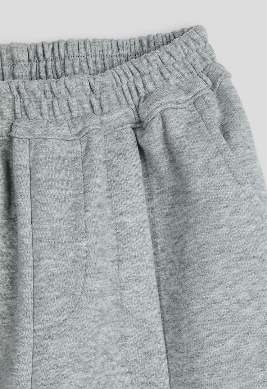 Pop Candy - Drawstring hem sweatpants - heather grey