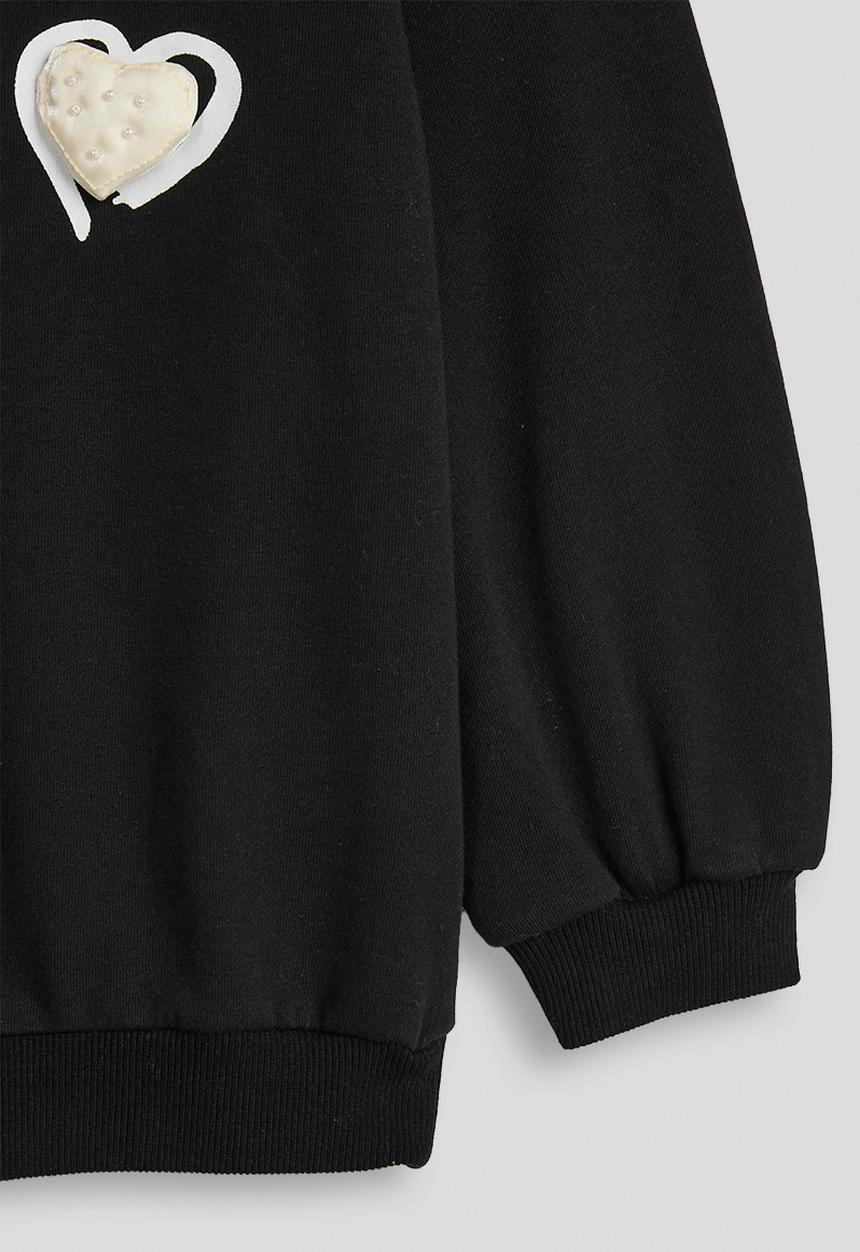 Pop Candy - Heart doodles sweatshirt - black