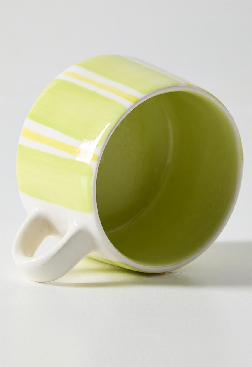 Urchin Art - Mug M - Lime stripes