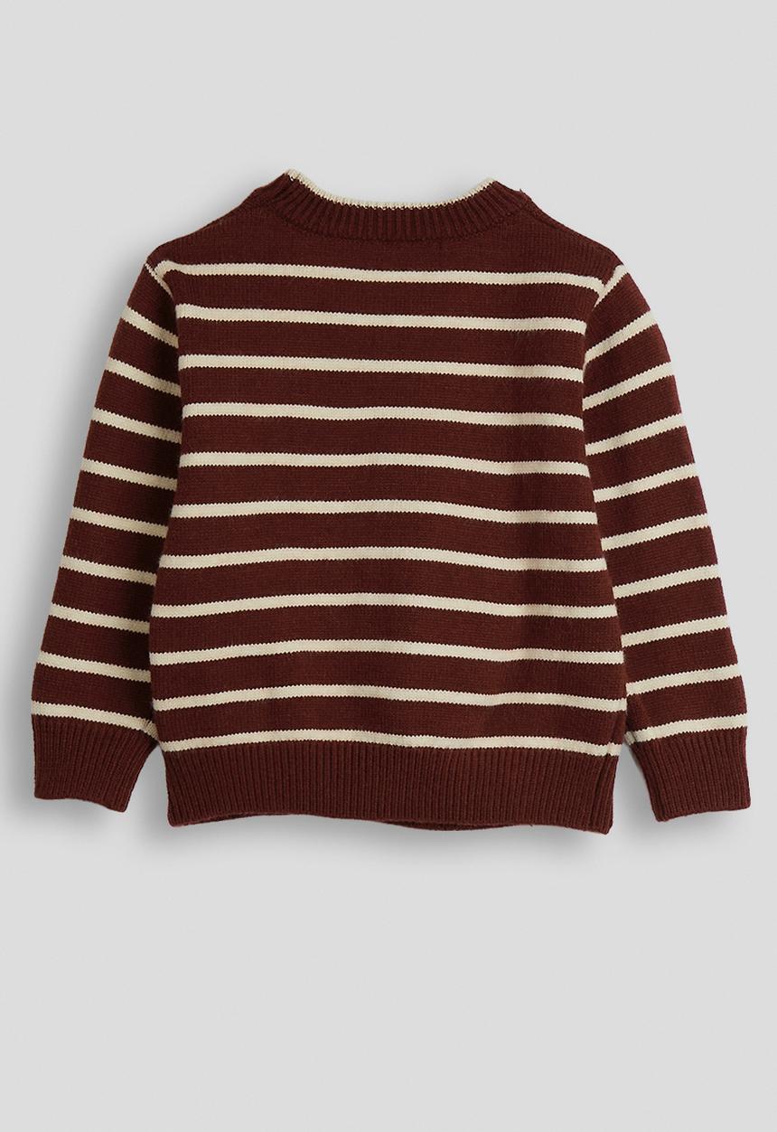 Pop Candy - Knit jersey - dark red/stripes