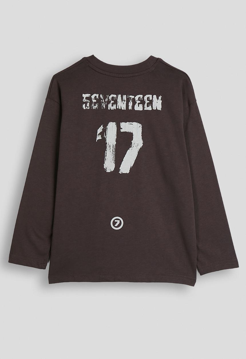 Pop Candy - Long sleeved slogan tee - dark mocha