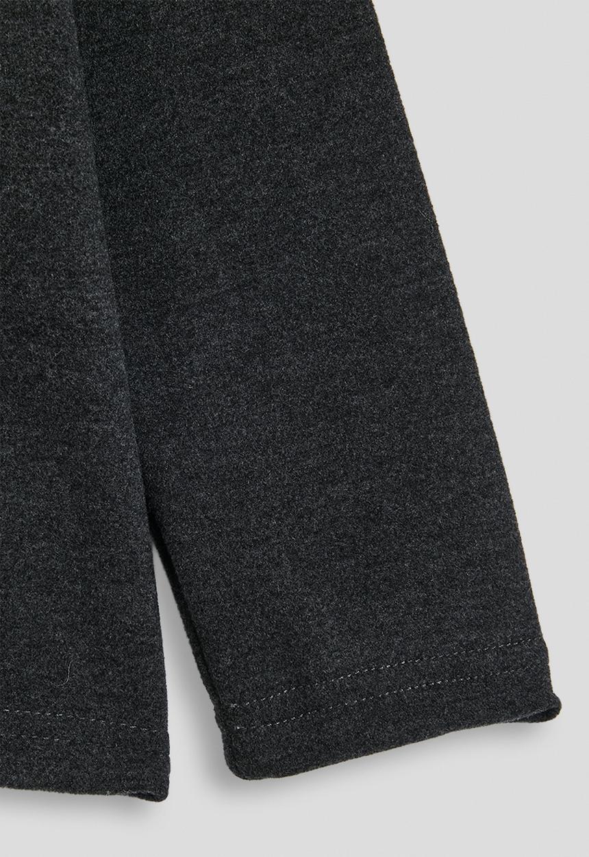 Pop Candy - Brushed cotton mock neck top - charcoal