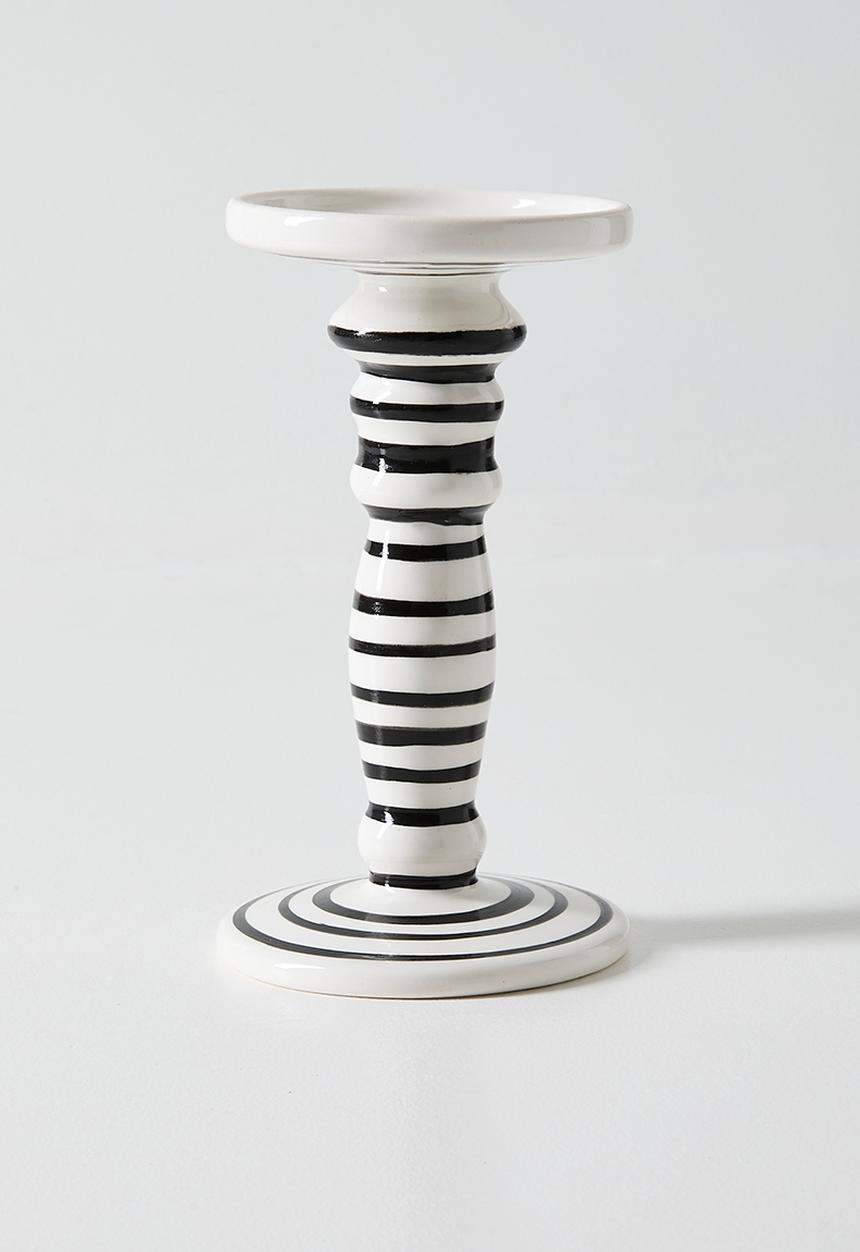 Urchin Art - Candle Holder - White & Black