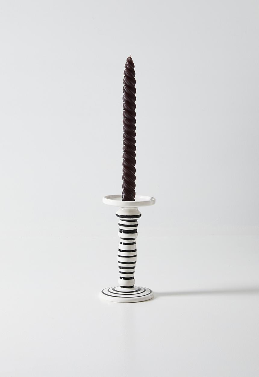 Urchin Art - Candle Holder - White & Black