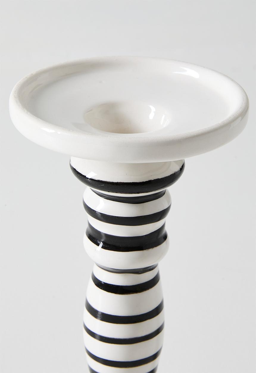 Urchin Art - Candle Holder - White & Black