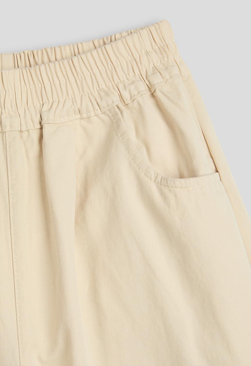 Pop Candy - Lace hem co-ord pants - beige
