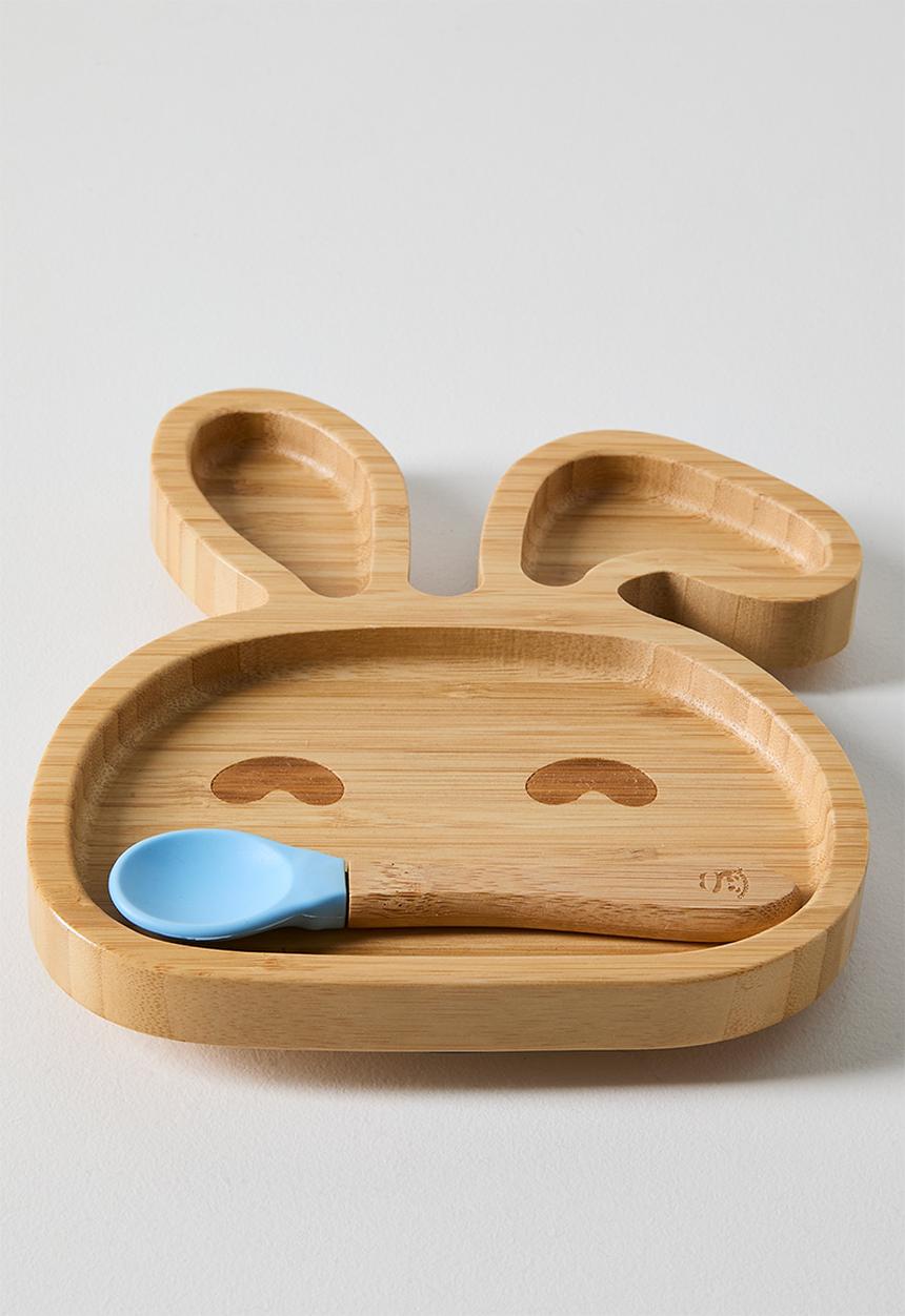Nicolson Russell - Bamboo bunny plate - brown