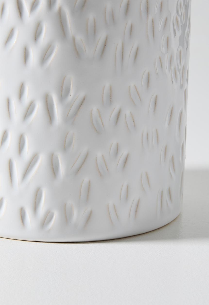 Urchin Art - Cylinder Vase - White
