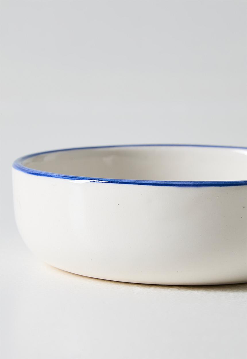 Urchin Art - Ramekin B Evil Eye - White & Blue