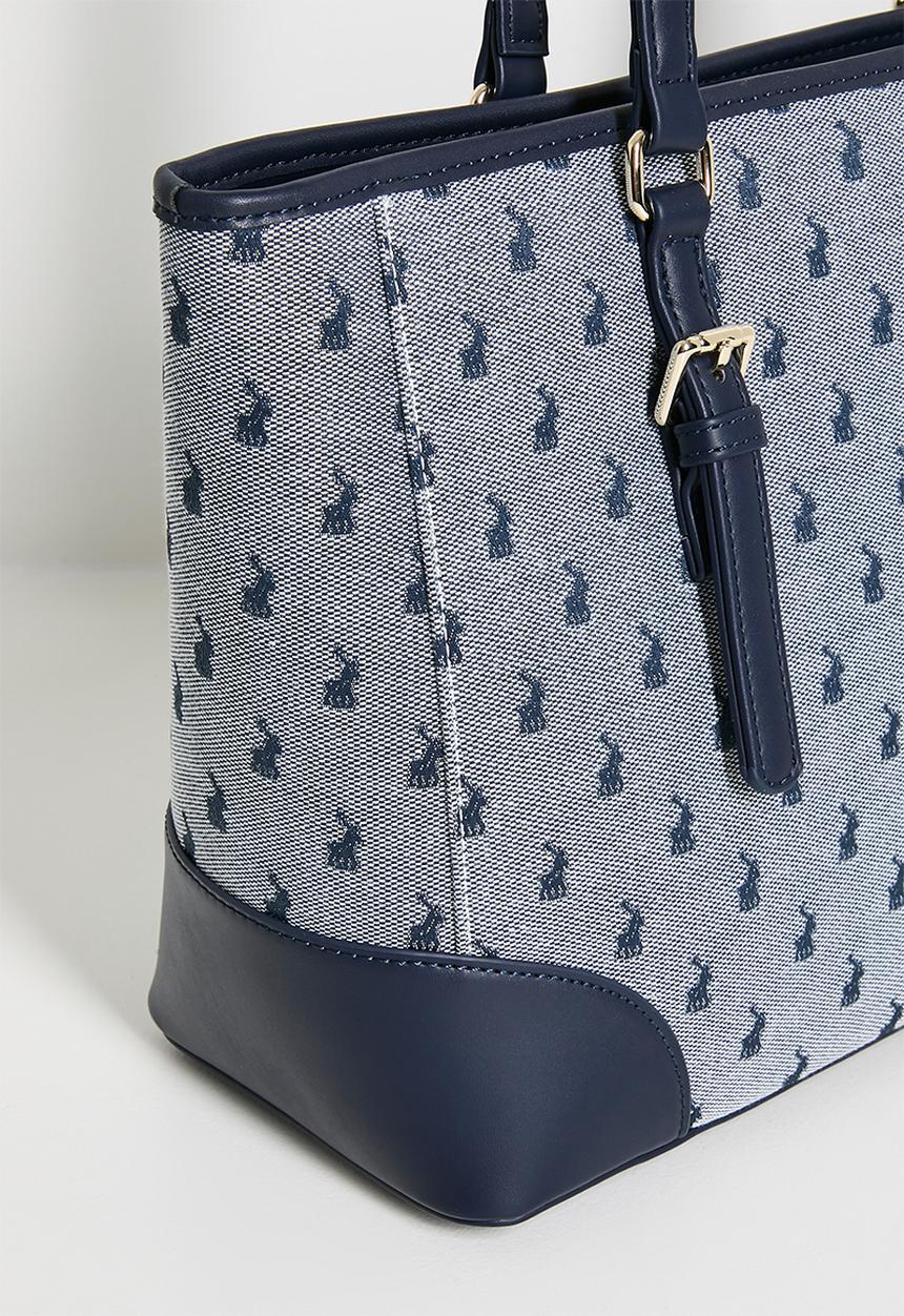 POLO - Jacquard market tote bag - navy