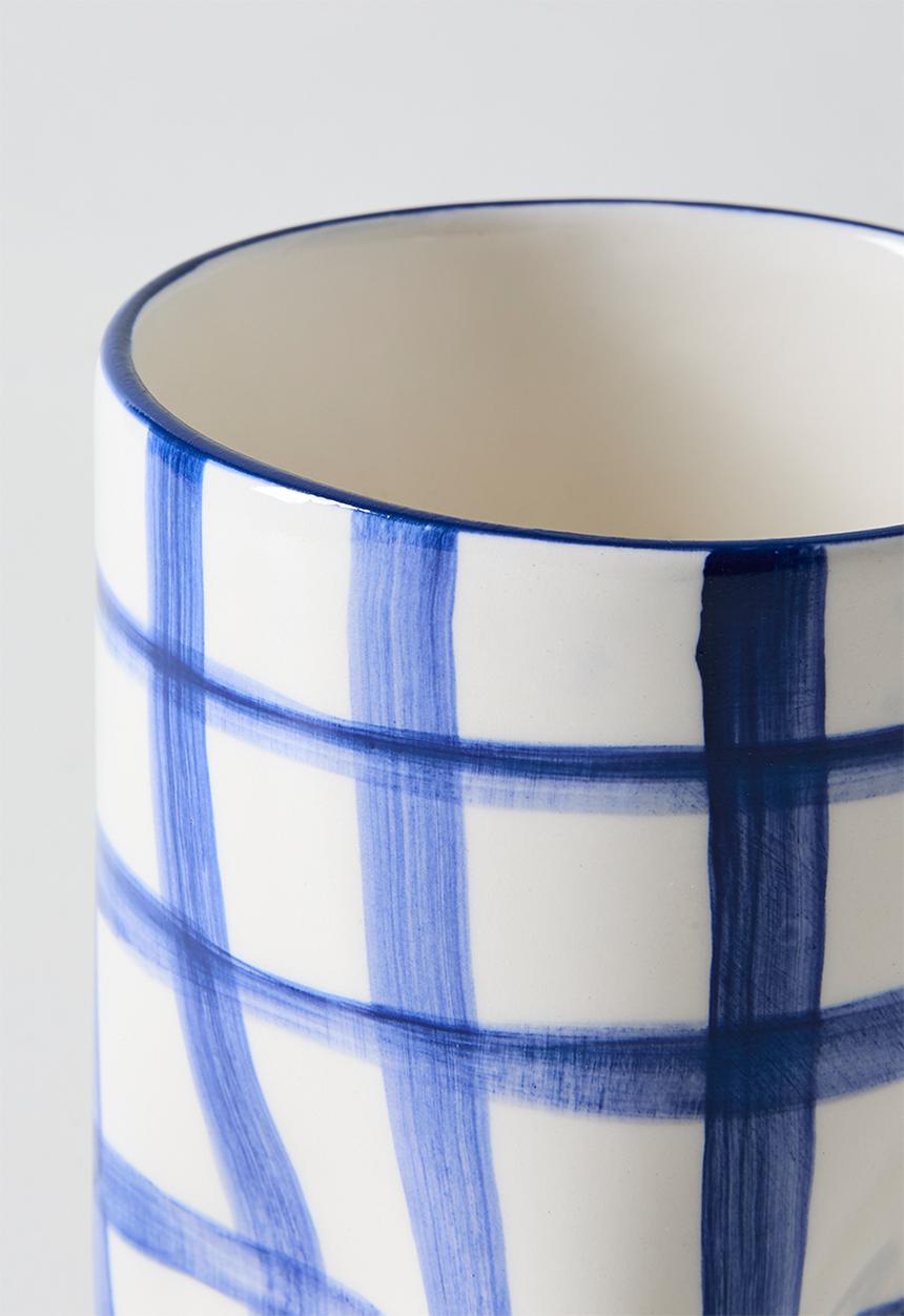 Urchin Art - Cylinder Squashed Vase Evil Eye