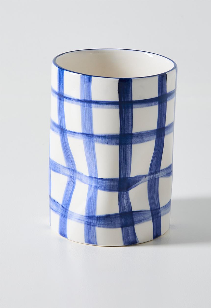 Urchin Art - Cylinder Squashed Vase Evil Eye