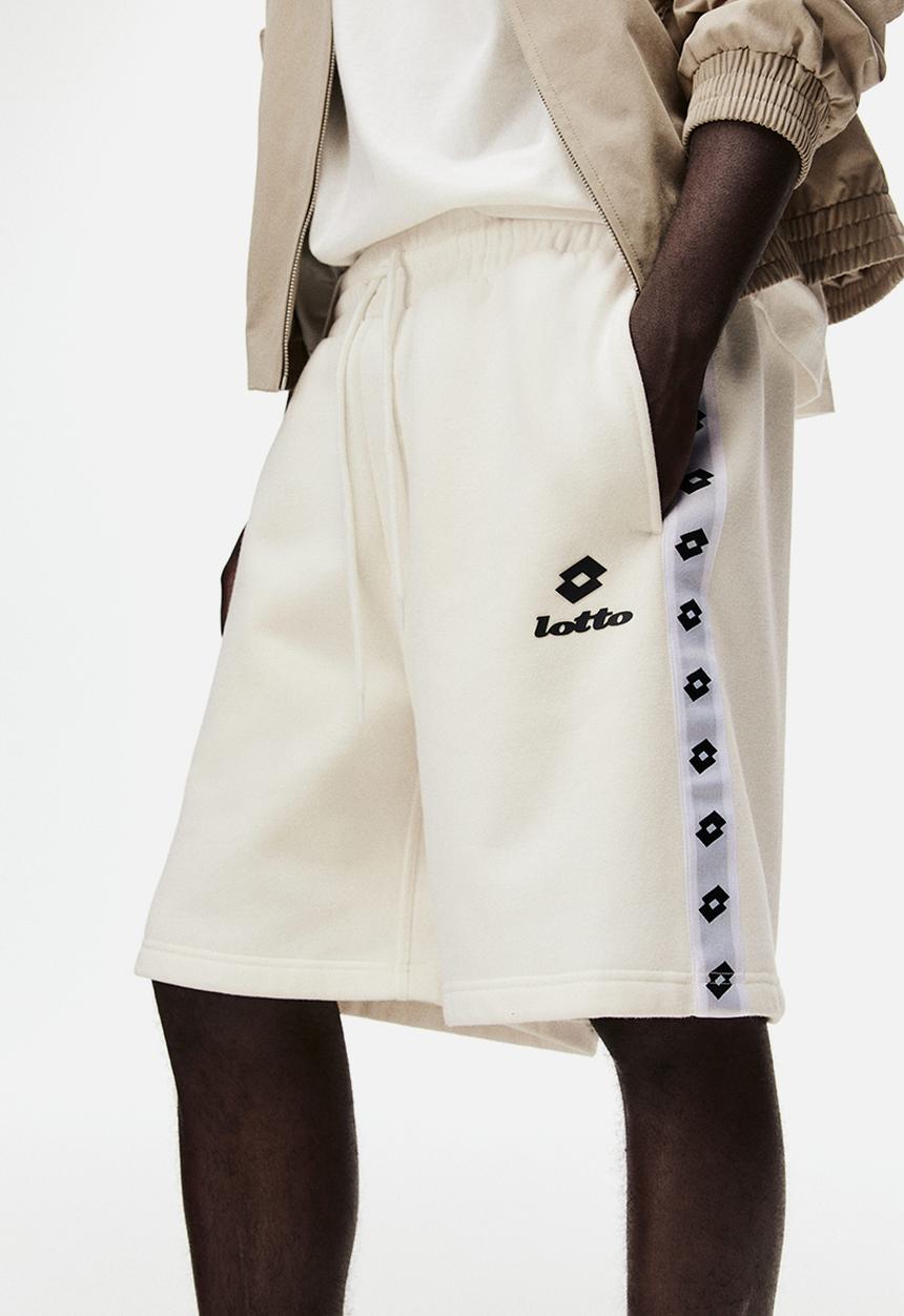 H&M - Lotto H&M: Regular fit sweatshorts - white/lotto