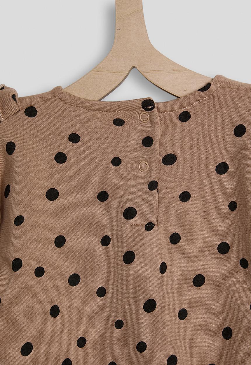 Pop Candy - Polka dot sweatshirt with leggings & headband - laser brown/black
