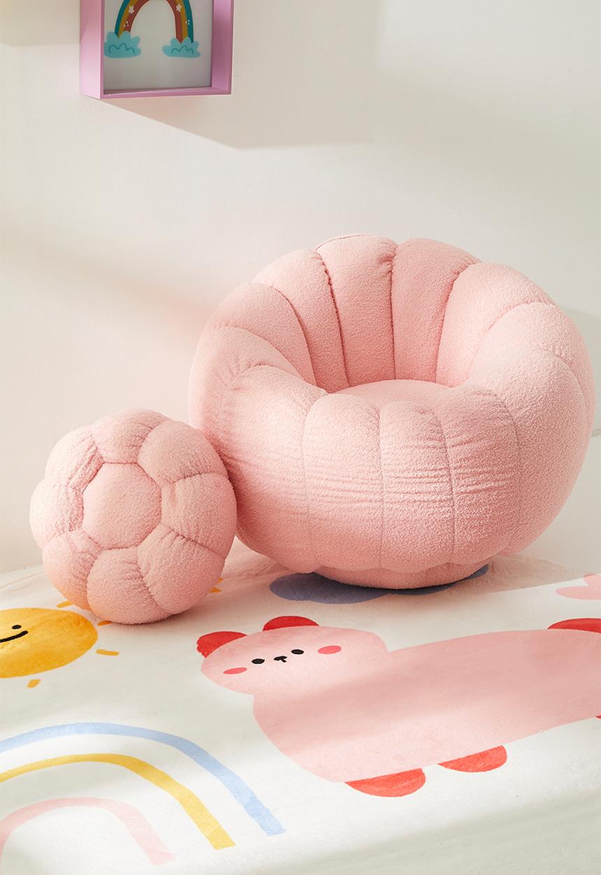 Pop Candy - Seashell design chair and ottoman - pink